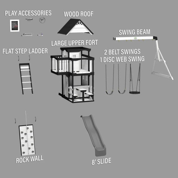 backyarddiscovery CANYON CREEK SWING SET – WHITE