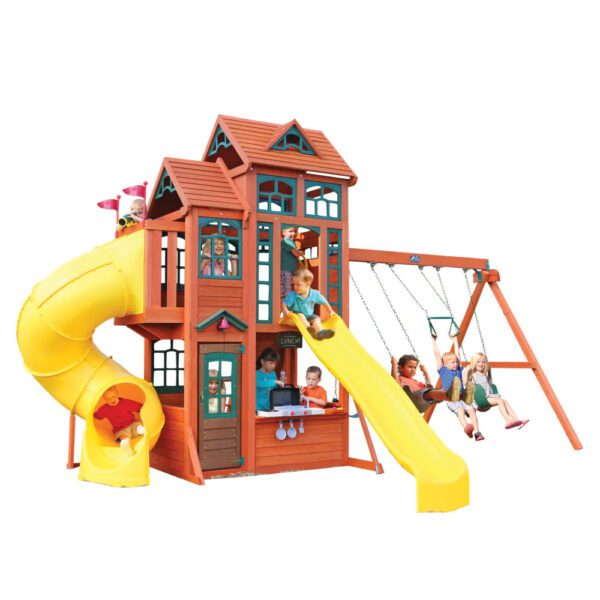 KidKraft Canyon Ridge Swing Set, Elevated Outdoor Adventure