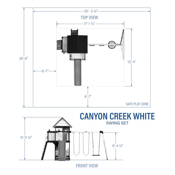 backyarddiscovery CANYON CREEK SWING SET – WHITE