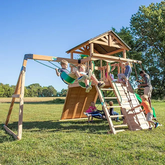 Backyard Discovery Endeavor Cedar Swing Set, Premium Outdoor Fun