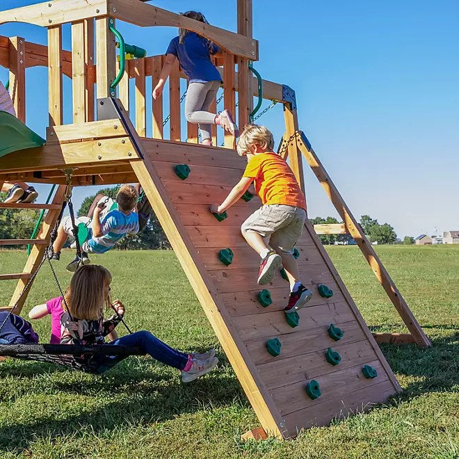 Backyard Discovery Endeavor Cedar Swing Set, Premium Outdoor Fun