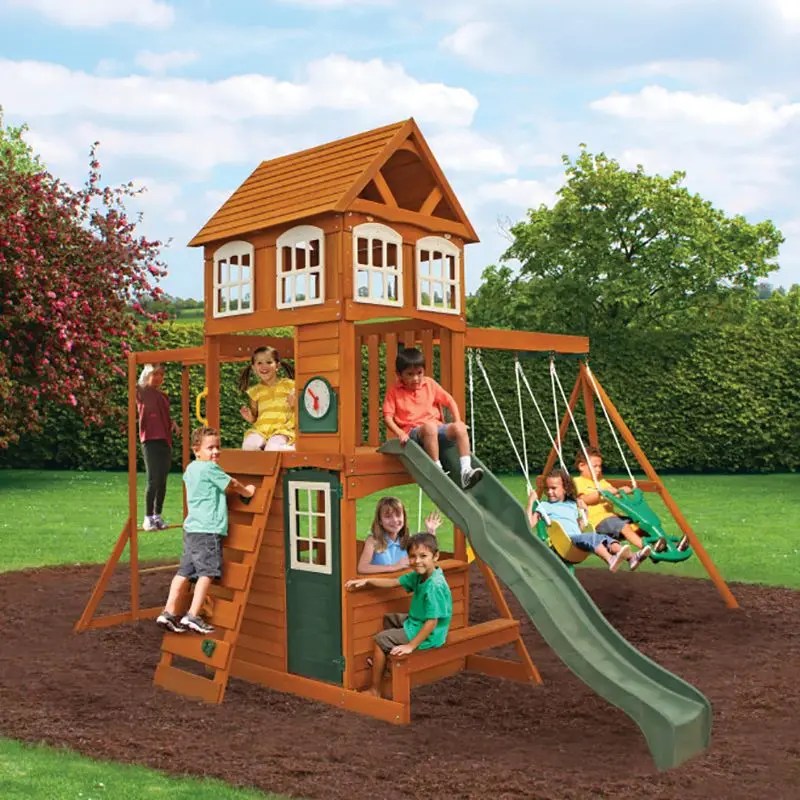 KidKraft Cranbrook Wooden Swing Set, Playset