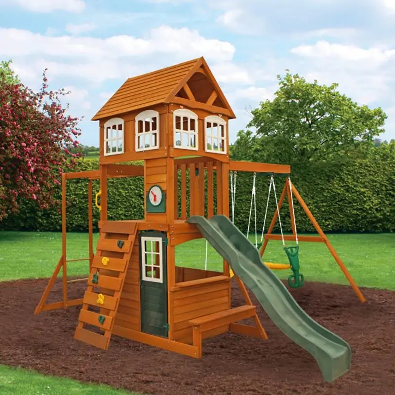 KidKraft Cranbrook Wooden Swing Set, Playset