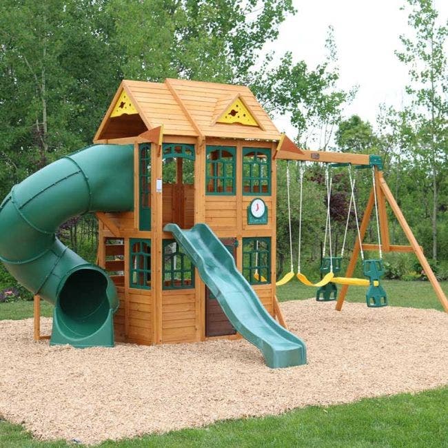 Charleston Lodge Wooden Swing Set / Playset